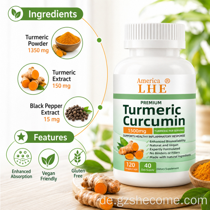 Shecome Kurkuma-Curcumin-Kapseln verhindern Krebs